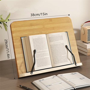 Support de livre ergonomique en bois, nouveau design, pour lire sans utiliser les mains, support de livre de recettes en bois - Product Image 4