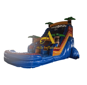 สไลเดอร์เป่าลมสองเลนสำหรับเด็กสไลด์น้ำและแห้งพร้อมสระว่ายน้ำสำหรับธุรกิจปาร์ตี้ให้เช่า - Product Image 1