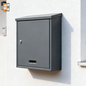 Buzón de Correo Exterior Moderno de Acero Antirrobo con Recubrimiento en Polvo, Buzones Residenciales de Pared con Cerradura - Product Image 1