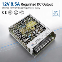 Alimentation à découpage régulée LEYU LRS-100-12 à sortie unique 12V 8.5A CC, source d'alimentation numérique réglable de laboratoire