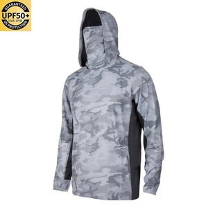 Chemises de pêche à manches longues en jersey de polyester respirant à séchage rapide UPF50+ de haute qualité personnalisées, impression par sublimation, protection solaire - Product Image 1