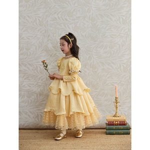 Robe <span class=keywords><strong>de</strong></span> <span class=keywords><strong>princesse</strong></span> élégante en velours brodé pour filles SonnyKids, style court d'<span class=keywords><strong>hiver</strong></span>, luxe léger, pour 5 ans - Product Image 3