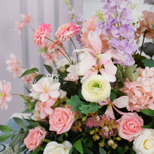 <span class=keywords><strong>Flores</strong></span> de Pasillo Realistas en Colores Rosa, <span class=keywords><strong>Flores</strong></span> <span class=keywords><strong>Artificiales</strong></span> de Seda de Alta Calidad, Camino de <span class=keywords><strong>Flores</strong></span> para Pasillo - Product Image 2