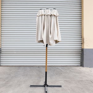 Sombrilla Moderna Plegable Impermeable de Tres Cabezas <span class=keywords><strong>para</strong></span> Restaurante, Hotel, Muebles de Exterior, Parasol <span class=keywords><strong>para</strong></span> Terraza - Product Image 3