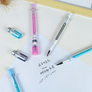 Logo personalizzato simpatico cartone animato Design 0.5mm larghezza di scrittura siringa Gel penna <span class=keywords><strong>blu</strong></span> rosa rosso con corpo in plastica per uso promozionale - Product Image 3