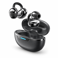 Earbud Nirkabel Clip-on TWS dengan Desain Klip Telinga yang Aman dan Kotak Pengisian Daya untuk Olahraga dan Penggunaan Sehari-hari