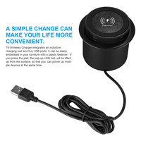 Meubles intégrés de bureau Chargeur sans fil rapide Table 10W Chargement sans fil Bureau intelligent Utilisation pour téléphone portable