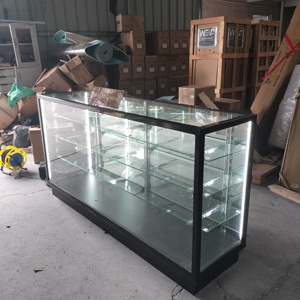 <span class=keywords><strong>Led</strong></span> dải ánh sáng vuông khung nhôm sản phẩm thuốc lá Showcase hiện đại tối giản khói kệ phụ kiện khói Kính trường hợp - Product Image 2