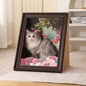 Модернизированная фотография 4D Vision для домашних животных, всемирно известные картины, декоративная игровая площадка, роскошная картина маслом, кровать для кошек - Product Image 5