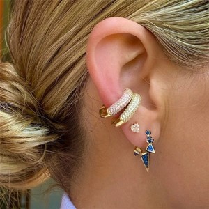 Orecchino a Clip FY Fashion con Zirconia Cubica, Non Forato, Stile Cartilage, Tipo Huggie - Product Image 4