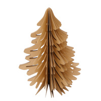 Arbre de Noël en papier nid d'abeille pliable Décoration de fête intérieure Décoration de la maison Cadeau simple Arbre de Noël en papier de table intérieur Décoration