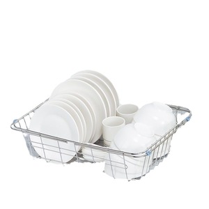 Égouttoir à vaisselle réglable taille L, panier de drainage carré pour évier ou comptoir de cuisine - Product Image 2