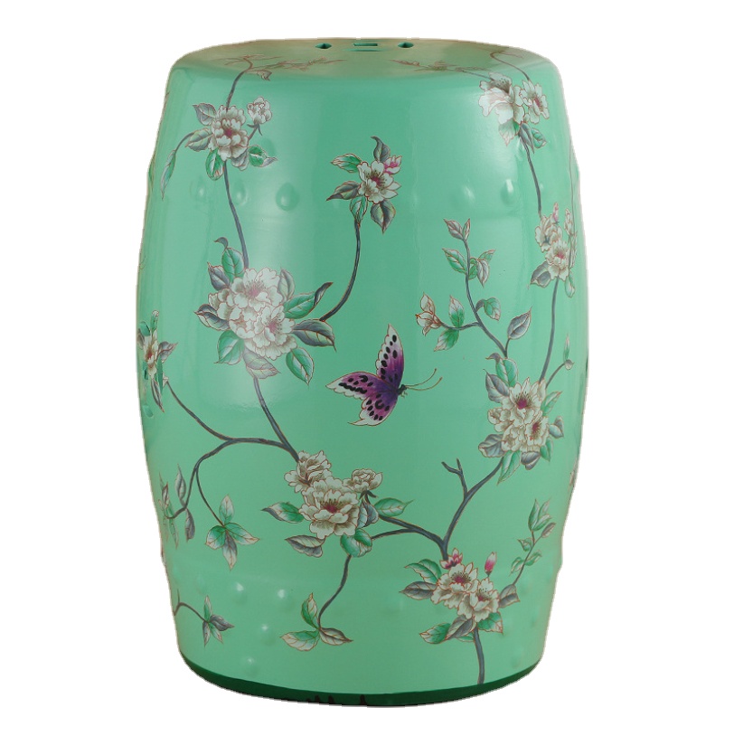 2021 оптовая продажа, Классические китайские цветы и птицы, искусство, фарфор, сад, украшение для дома, декоративный подарок, барный барабан, керамические стулья