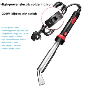 Ensemble de <span class=keywords><strong>fer</strong></span> à <span class=keywords><strong>souder</strong></span> électrique haute puissance de type chaleur externe 200W adapté aux grands composants de soudage de l'équipement <span class=keywords><strong>ou</strong></span> du fil - Product Image 4
