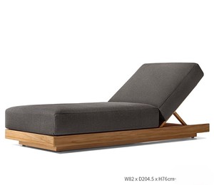 Chaise longue pivotante d'hôtel de jardin moderne personnalisée ensemble de canapés en bois de teck tout temps pour salon extérieur salle à manger cour - Product Image 2