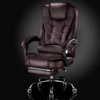 Chaise de bureau pivotante en cuir PU marron grande taille et haute qualité, chaise de direction ergonomique, directement de l'usine