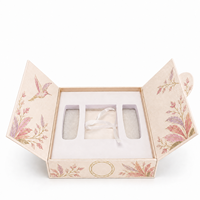 Caja de Cartón Reciclable con Forma de Libro, Impresa a Medida, de Lujo Moderno, con Inserto de Esponja EVA, para Empaque de Regalos de Productos para el Cuidado de la Piel