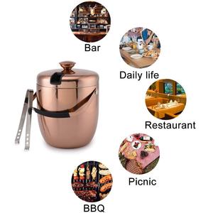 Kit de Cubitera Moderna de 3L para Fiestas con Tapa y Pinzas, Recipientes para Bebidas Aislados de Acero Inoxidable de Doble Pared, Enfriador de Vino y Cerveza - Product Image 4