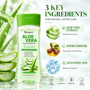 Aceite corporal hidratante y nutritivo de ácido hialurónico y aloe vera al por mayor para todo tipo de piel. - Product Image 2
