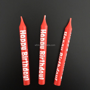 Candele a Bastoncino Sottili Personalizzate per Decorazione Casa, <span class=keywords><strong>Compleanno</strong></span>, Festa, in Cera di Paraffina Fatte a Mano con Scritte Stampate - Product Image 4