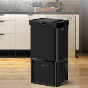 72L Công Suất Lớn Hiện Đại Hai Lớp Nhà Bếp Thùng Rác Có Thể-Đôi Trượt Thông Minh Chất Thải Bin Với Ozone Thông Minh Chất Thải Bin - Product Image 6
