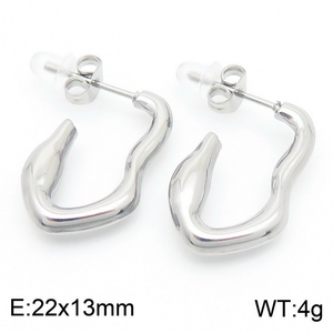 Pendientes de Aro Irregulares Minimalistas de Moda, Recién Llegados, Chapados en Oro de 18K, Acero Inoxidable 316L, Hipoalergénicos, Resistentes al Deslustre - Product Image 2