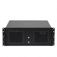 Boîtier de serveur ATX industriel en acier de 19 pouces avec fenêtre latérale, type rack, en stock, ventilateurs et radiateur préinstallés