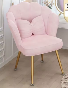 Best Sale Modern Plush Gold Casual Armchair Beauty Dresser Makeup Chair Dorm Apartment Hotel Bedroom Backrest <b>Stool</b> - Product Image 6