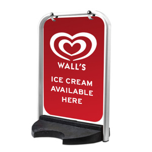 ขาตั้งป้ายน้ำแบบแกว่งได้ทำจากเหล็กขาตั้งสำหรับติดบนทางเท้า - Product Image 1