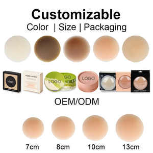 Parche para pezones de goma de silicona líquida de grado médico, sin tirantes, impermeable, adhesivo Invisible, cubierta para pezones, caja suministrada - Product Image 2