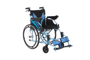 Silla de Ruedas Manual de Estilo Deportivo con Reposapiés Transpirable Desmontable para Personas Mayores con Discapacidad - Product Image 2