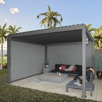 Vente en gros de persiennes motorisées Pergola Gazebo en aluminium Profilés de jardin Cadre Système bioclimatique Extérieur Imperméable Caractéristiques Nature