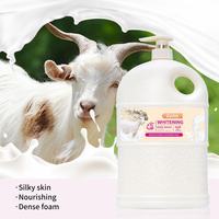 GOLIA pour Gel Douche Bio au Lait de Chèvre Naturel 2.08L Mousse Dense Hydratante Peau Soyeuse Blanchissante Exfoliante Lavant Corporel Femme