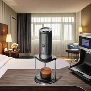 Cafetera Eléctrica Portátil <span class=keywords><strong>de</strong></span> Acero Inoxidable, Cafetera <span class=keywords><strong>de</strong></span> Viaje para Uso Doméstico, Compatible con Cápsulas, Espumador <span class=keywords><strong>de</strong></span> Leche - Product Image 2