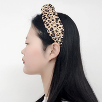 Bandeau d'hiver à paillettes léopard de luxe vintage Bandeau à paillettes cowboy pour femmes