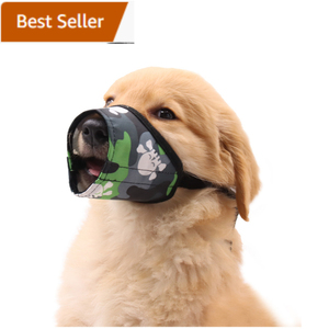 Bozal para perro Bozales transpirables suaves para perro con correas ajustables Evita morder Masticar y lamer la cubierta de la boca del perro - Product Image 1