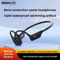 Écouteurs sans fil à conduction osseuse Remax, étanches IP68, ajustement personnalisé pour la natation et les sports, à porter autour du cou