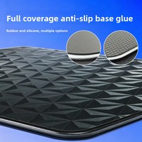 Tapis de souris en verre pour jeux, tapis de souris Esports style CSGO, verre trempé micro-gravé, finition sable fin, surface dure, contrôle de précision