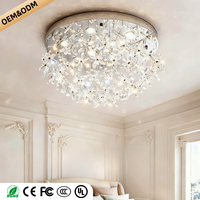 Lustre de plafond en cristal pour salon, lampe suspendue design moderne pour salle à manger