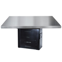 Table de barbecue coréen et de fondue sur mesure, 80*80cm 90*90cm, en acier inoxydable sans fumée, pour deux personnes