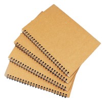 Cahier à spirale en papier kraft rétro sur mesure, bloc-notes de bureau à feuilles mobiles simple épaissi, cahier promotionnel rétro personnalisé