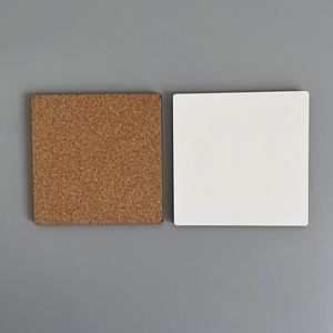 US Warehouse Free Shipping Square <b>Coaster</b> Sublimation Blank Heat Transfer Cup <b>Coasters</b> Unglazed <b>Ceramic</b> White Tiles for Painting - Product Image 2
