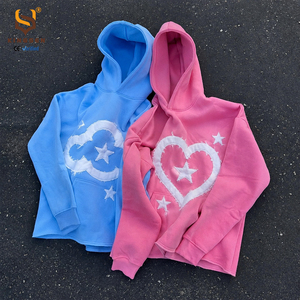Fabricants de vêtements pour hommes sur mesure, sweat-shirt en molleton de coton lourd de haute qualité, impression 3D en relief, sweat-shirts à capuche pour hommes - Product Image 3