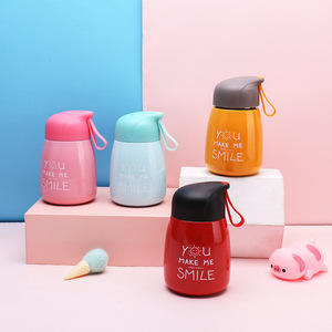 silverjet <b>Mini</b> 260ml Stainless Steel Vacuum Flask Cute Water <b>Bottle</b> For Kids With Portable Handle BPA Free Keep Warm Cold - Product Image 2