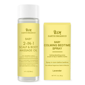 Baby Sleep Spray Calmante Antes de acostarse Spray Natural Lavanda Manzanilla con Vivvi Bloom Suave 2 en 1 Aceite de masaje corporal para el cuero cabelludo del bebé - Product Image 1