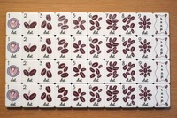 Gemütliches Heim-Thema Amerikanisches Mahjong-Set, Kaffee-Buch-Kerzen-Pflanzenmuster 166 Spielsteine mit Jokers