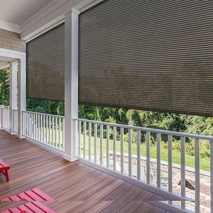 Écrans de protection motorisés rétractables de qualité supérieure pour terrasses et patios, pare-vent extérieur à enroulement - Product Image 3