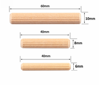 Varilla de madera de tamaño completo, redonda, natural, de haya, macramé, bambú o de madera para manualidades personalizadas, decoración de pared, modelismo