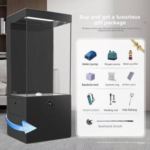 <span class=keywords><strong>ตู้</strong></span><span class=keywords><strong>ปลา</strong></span>ทรงสี่เหลี่ยมคริสตัล<span class=keywords><strong>ใส</strong></span>พิเศษพร้อมตู้เก็บของในตัวและระบบกรองภายนอกอัจฉริยะ แนวตั้ง สำหรับห้องนั่งเล่น - Product Image 5