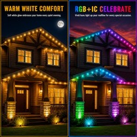 Luces LED de Medusa RGBW de 200 pies, 400 pies, 500 pies, 48 V, 6 Puntos de Luz, UCS2904, IP68, Impermeables, para Exteriores, Iluminación Navideña Permanente